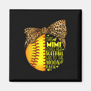 This Mimi Loves Her Softll Girl Mother's Day Leopa Magnet