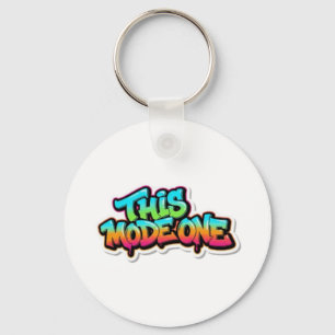 This Mode One Colourful Graffiti Typography Key Ring