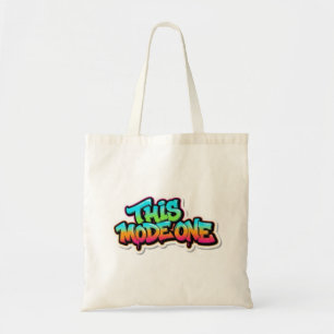 This Mode One Colourful Graffiti Typography Tote Bag