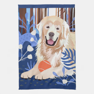 THIS MUCH IS TRUE Golden Retriever kitchen towel