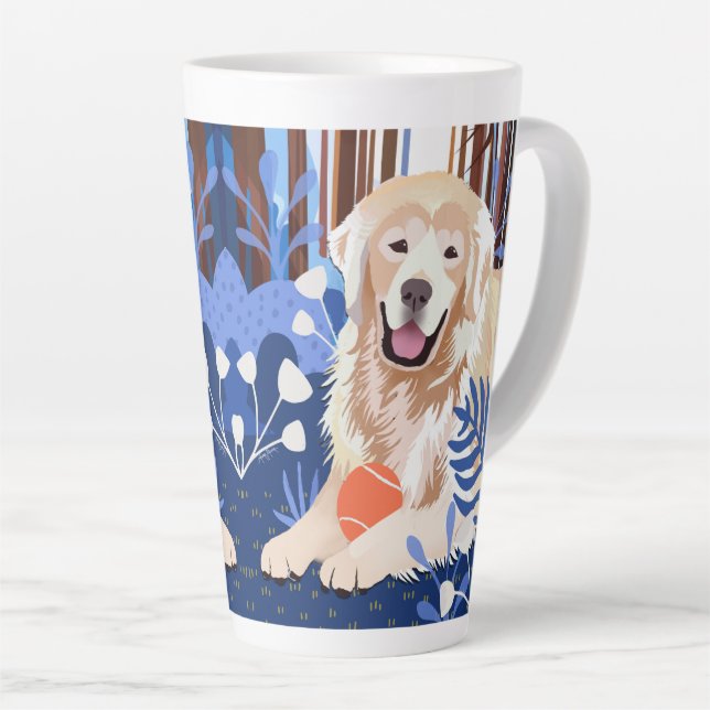 THIS MUCH IS TRUE Golden Retriever Latte Mug (Right Angle)
