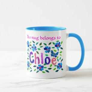 'This Mug Belongs to Chloe' Ringer Mug