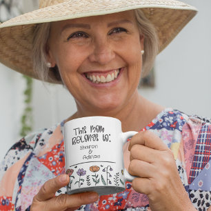 This Mum Belongs to Floral Flower Mum Gift Custom Coffee Mug