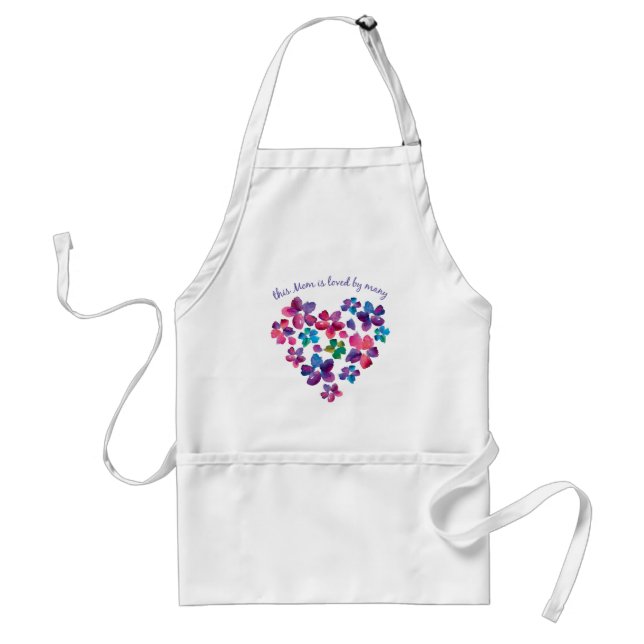 "This Mum is Loved by Many" apron (Front)