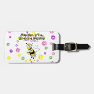 This Mum Is The Queen Bee Everyday Bee & Flowers Luggage Tag