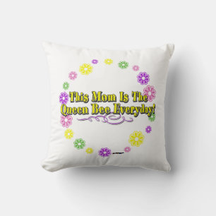 This Mum Is The Queen Bee Everyday Type FlowerRing Cushion