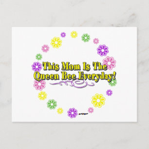 This Mum Is The Queen Bee Everyday Type FlowerRing Postcard