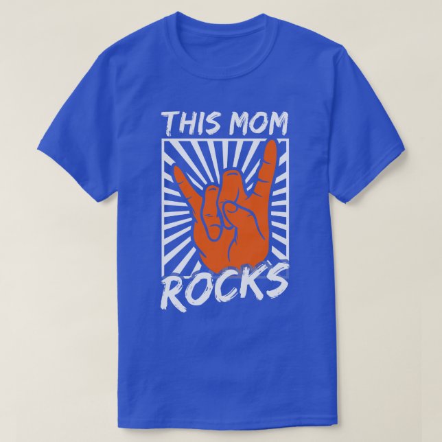 This Mum Rocks Best Mum Mother Rock And Roll T-Shirt (Design Front)