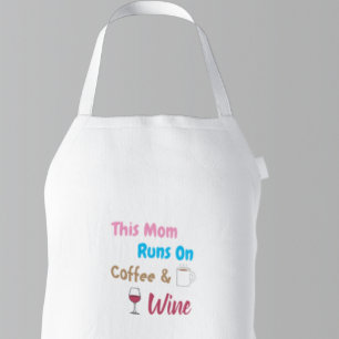 This Mum Runs On Coffee And Wine Standard Apron