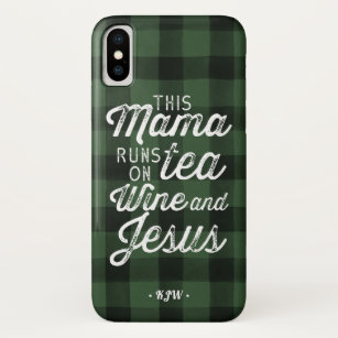 This Mum Runs on Tea, Wine & Jesus Case-Mate iPhone Case