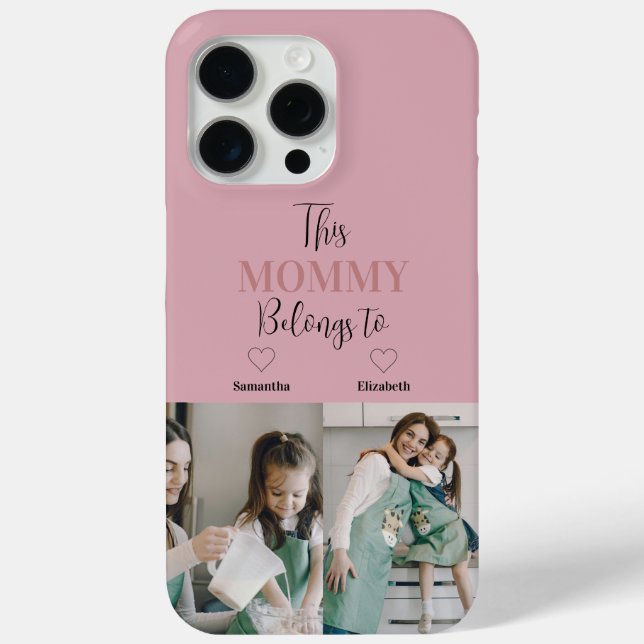 "This Mummy Belongs To" Custom Photo Phone Case (Back)