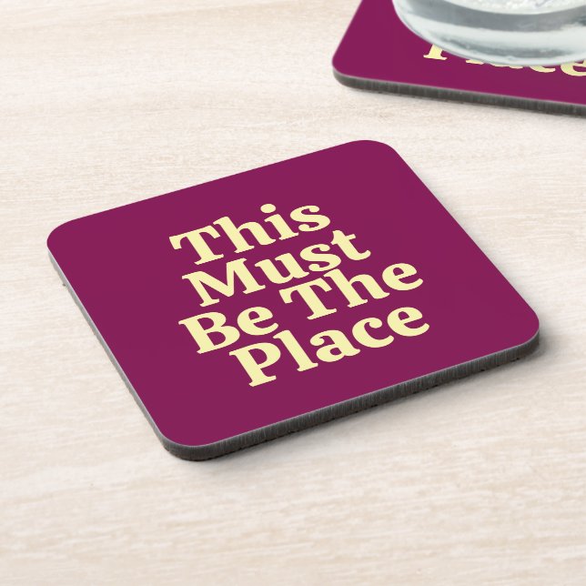 This Must be The Place Customised Text & Logo Cool Coaster (Left Side)