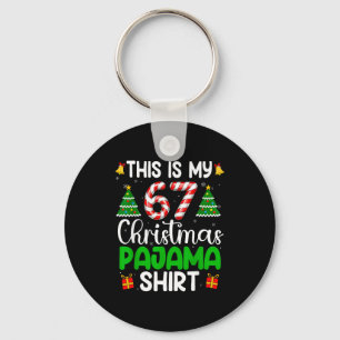 This My 67 Christmas Pajamas Funny Six Seven Meme  Key Ring