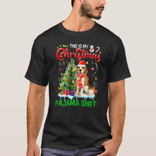 This My Christmas Pajama  Beagle Scarf Santa Xmas T-Shirt