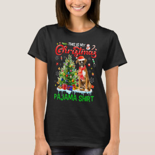 This My Christmas Pajama Boxer Scarf Santa Xmas T-Shirt