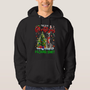 This My Christmas Pajama Great Dane Scarf Santa Hoodie