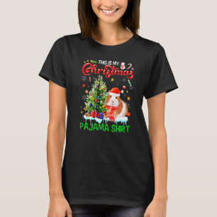 This My Christmas Pajama Guinea Pig Scarf Santa Ha T-Shirt