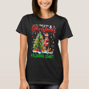 This My Christmas Pajama  Rottweiler Scarf Santa X T-Shirt