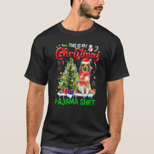 This My Christmas Pajama Shetland Sheepdog Santa T-Shirt