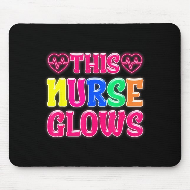 This Nurse Glows Nursing Glow Retro  Mouse Pad (Front)