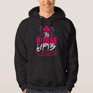 This Nurse Lifts Nursing Weightlifting Workout Hoodie