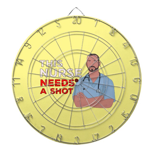 This Nurse Needs A Shot Dartboard (Front)