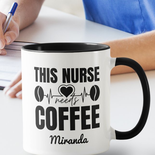 This Nurse Needs Coffee Personalised  Mug (Creator Uploaded)