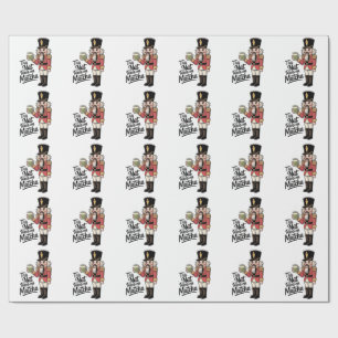 This Nut Is Running on Matcha Christmas Nutcracker Wrapping Paper