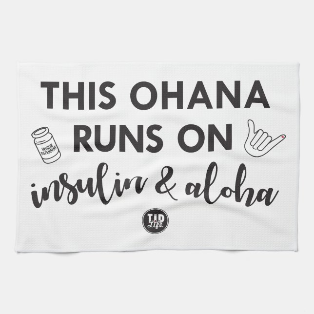 This Ohana [Lava] Tea Towel (Horizontal)