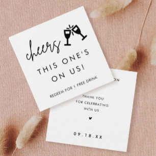 This One Is On Us Wedding Drink Vouchers