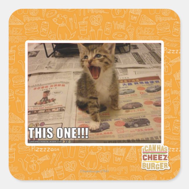 This one! square sticker (Front)