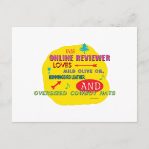 This Online Reviewer Loves Mild Olive Oil Hummingb Postcard