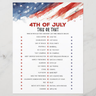 This or That 4th of July Party Game