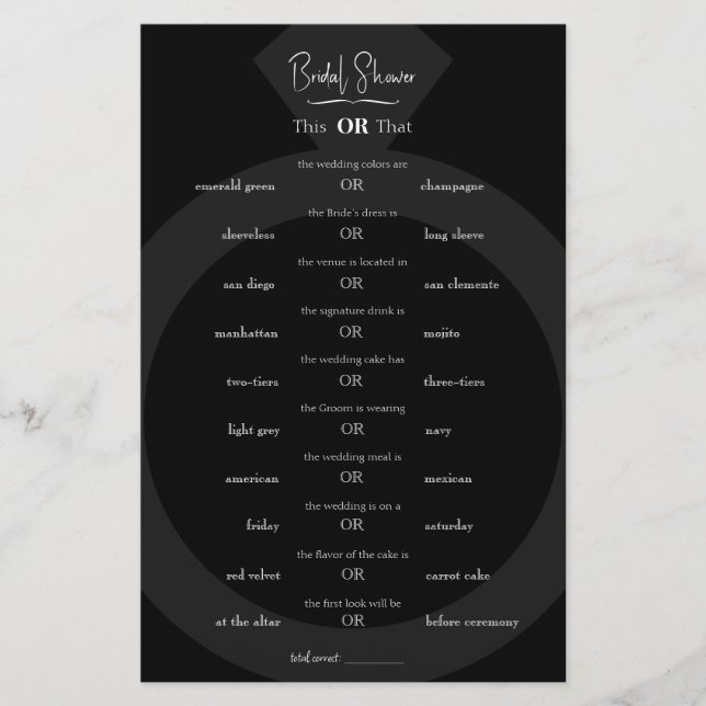 This or That - Giving Away Wedding Secrets (Front)