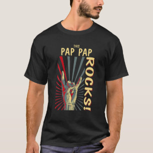 This Pap Pap Rocks Vintage Retro Concert 70S 80S F T-Shirt