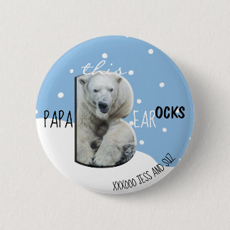 This PaPa Bear Rocks Father's Day 6 Cm Round Badge