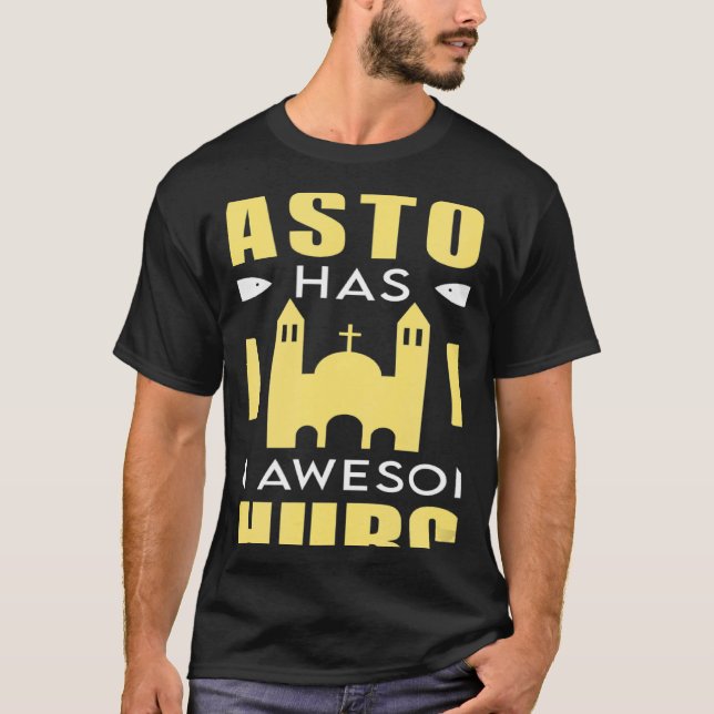 This Pastor Has An Awesome Church Clergy Appreciat T-Shirt (Front)