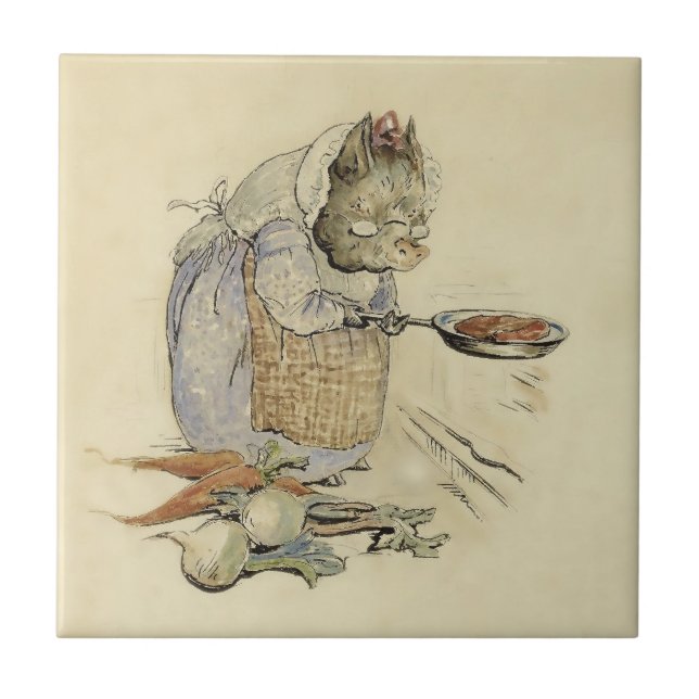 This Pig Had Meat by Beatrix Potter Ceramic Tile (Front)