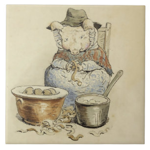 This Pig Had None by Beatrix Potter Ceramic Tile