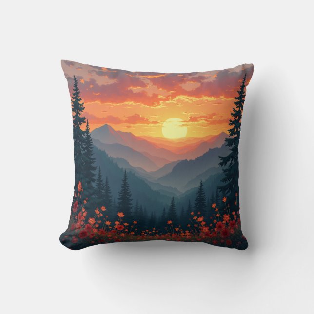 This pillow cushion represents the warm, sunny New (Front)