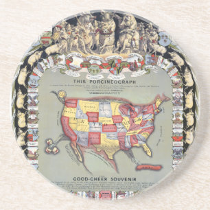 THIS PORCINEOGRAPH, c1876 Coaster