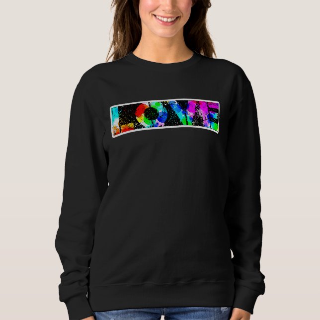 This presents the love and love motif sweatshirt (Front)