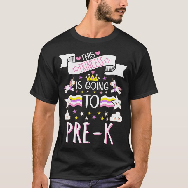This princess is going to prek back to school  T-Shirt (Front)