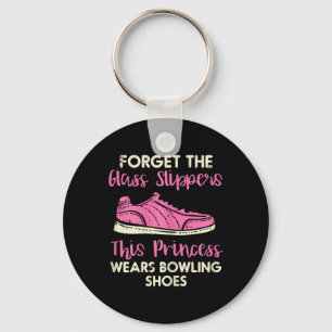 This Princess Wears Bowling Shoes Bowler Girls Kid Key Ring