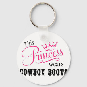 This Princess wears Cowboy Boots Key Ring