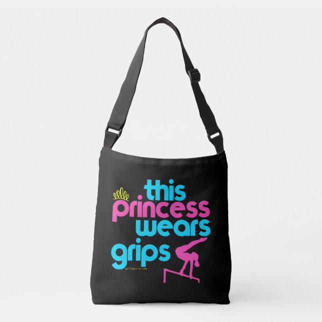 This Princess Wears Grips Gymnastics - Golly Girls Crossbody Bag (Front)