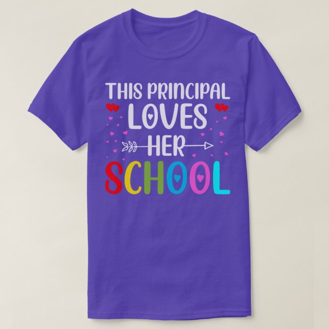 This Principal Loves Her School Principal Valentin T-Shirt (Design Front)