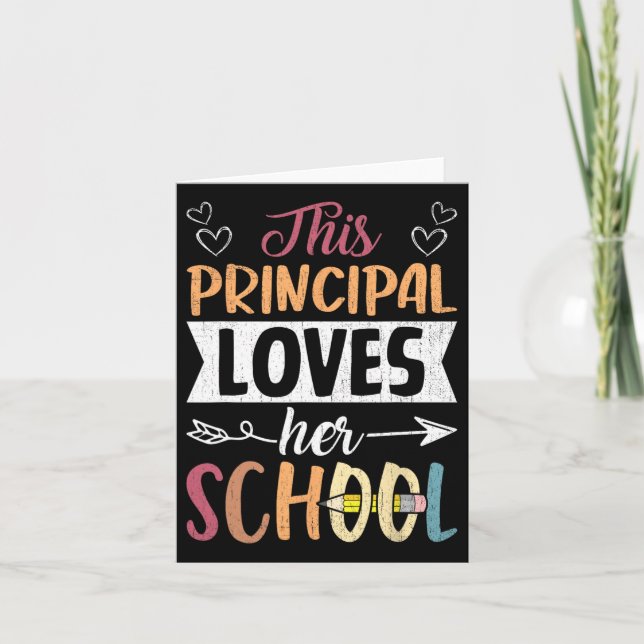 This Principal Loves Her School Teacher Funny Prin Card (Front)