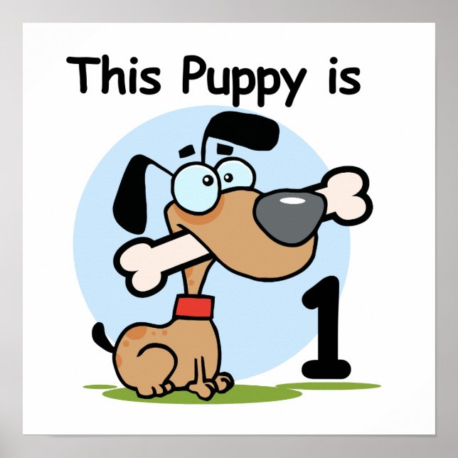 This Puppy 1st Birthday T shirts and Gifts Poster (Front)