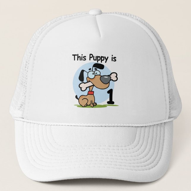This Puppy 1st Birthday T shirts and Gifts Trucker Hat (Front)